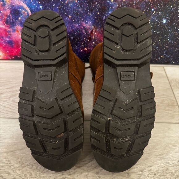 POLO Ralph Lauren Boots RANGER HI Combat Youth Sz 7 Brown Leather Moc Toe /40 EU - Picture 8 of 11